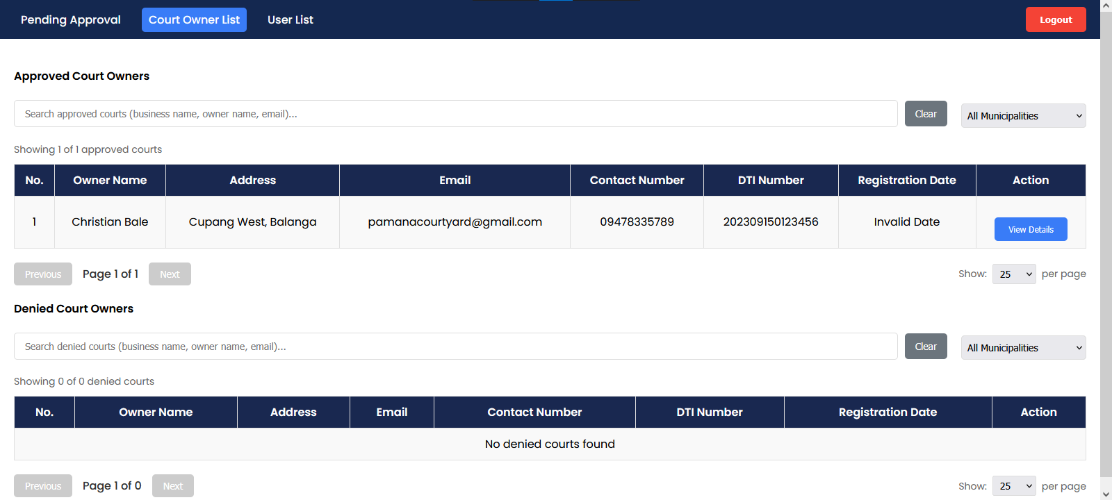 Badminton Portal Screenshot 6