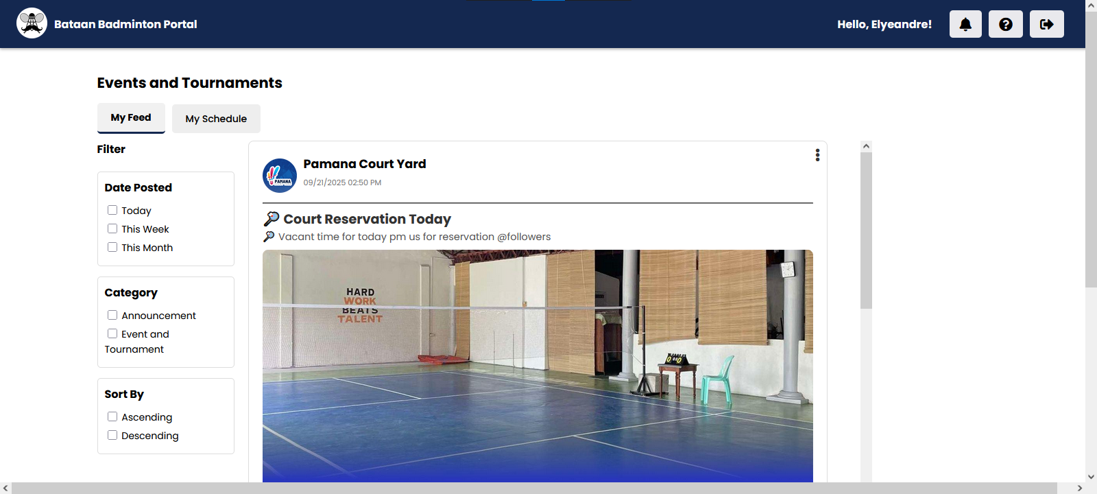 Badminton Portal Screenshot 11
