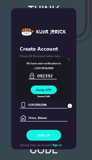 Sushi Ordering System - Menu Selection