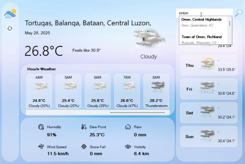 Weather App Screenshot 1
